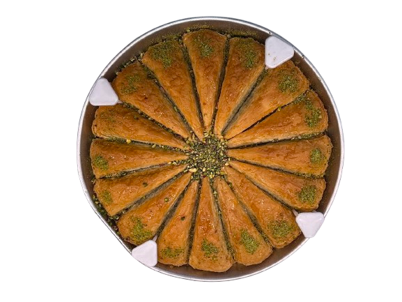Sahara Gourmet Pistachio Wedge Baklava 2.5Kg (16 Pieces)