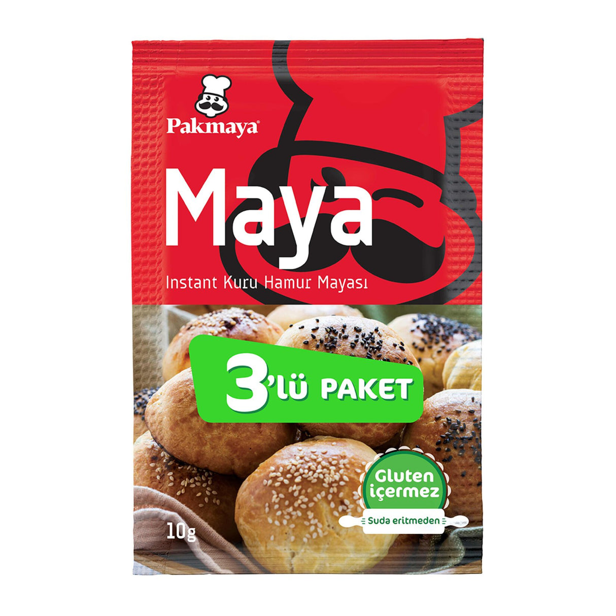 Pakmaya Instant Dry Yeast 3 Pack (10g)