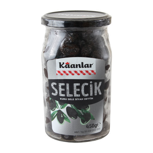 Kaanlar Selecik Dried Black Olives 450g (2XS/3XS) x 8PACK ( BOX )