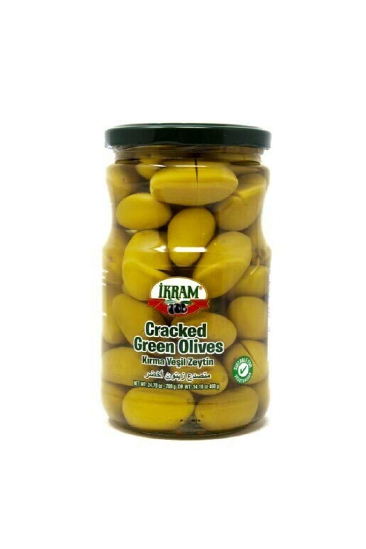 Ikram Cracked Green Olives 700g