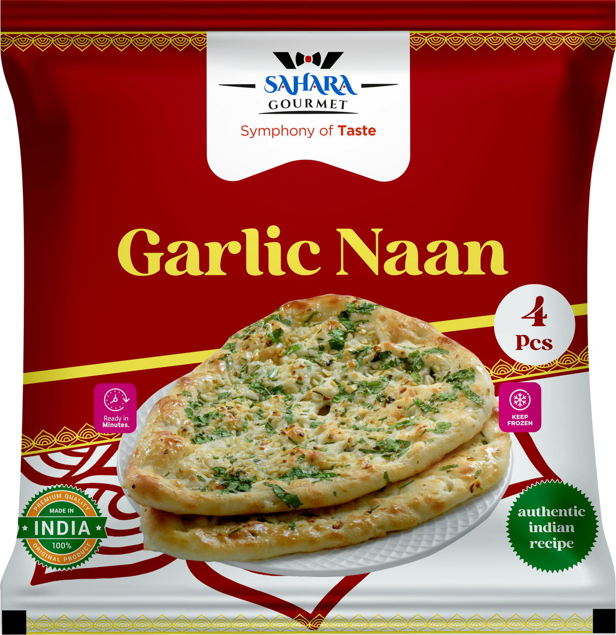 Sahara Gourmet Garlic Naan 320g