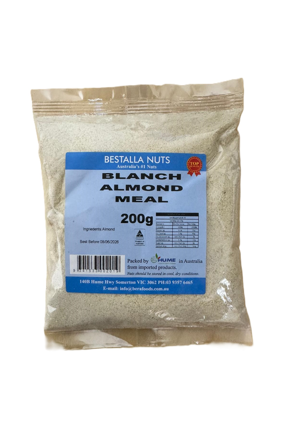 Bestalla Blanch Almond Meal 200g