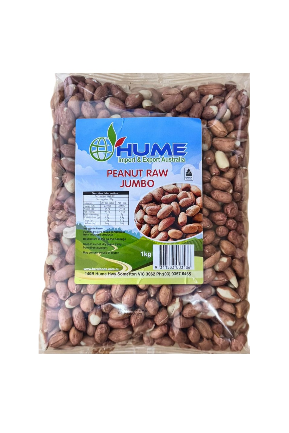 Hume Raw Peanuts 1Kg