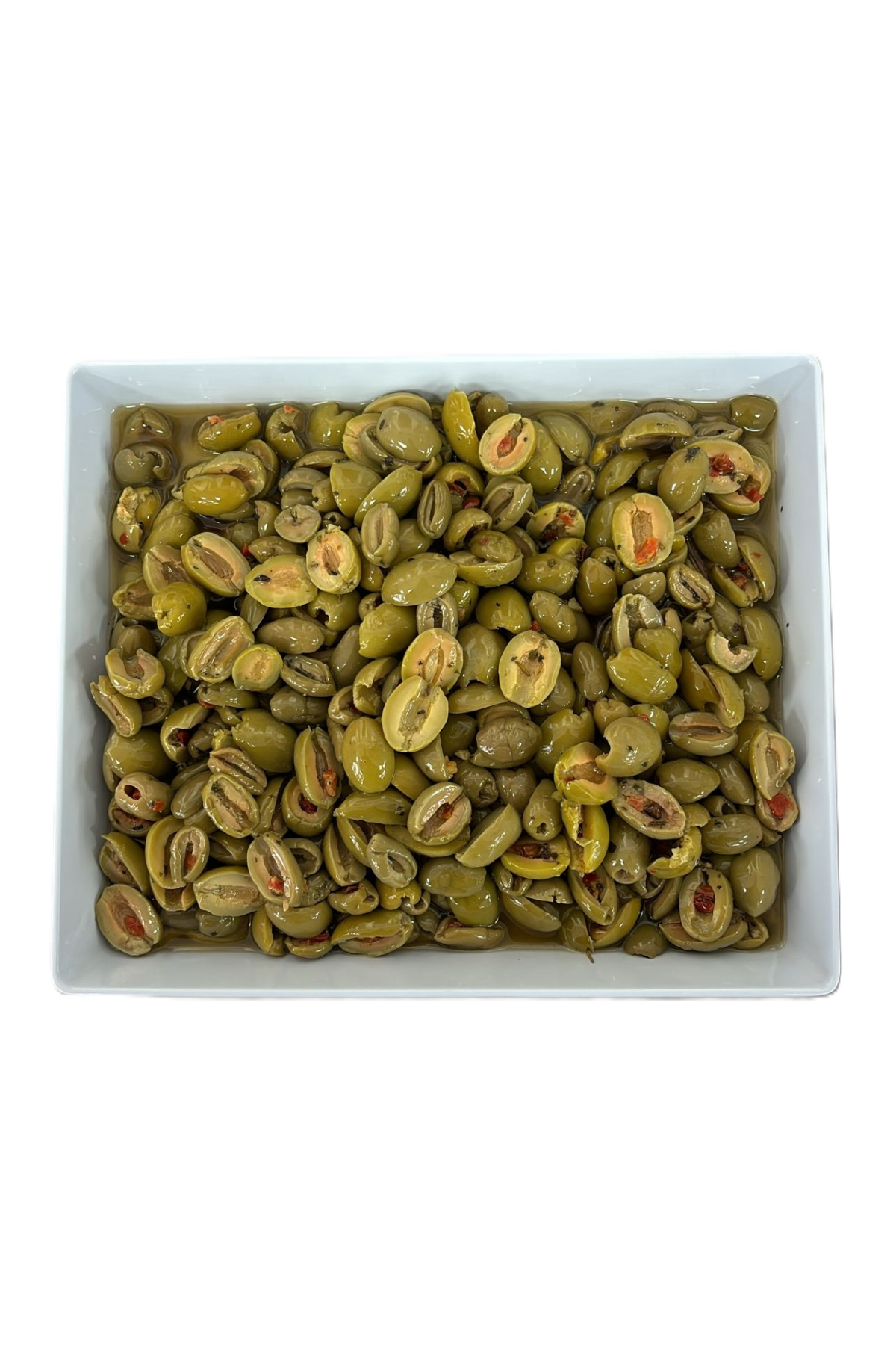 Sahara Fresh Deli Split Green Olives 250g