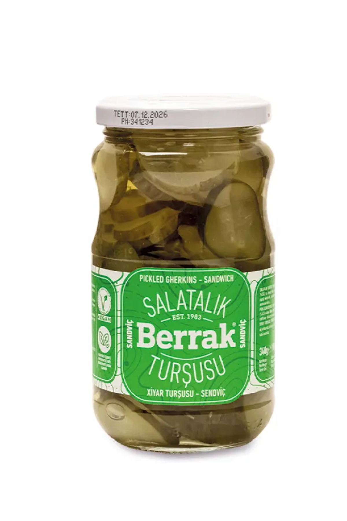 Berrak Pickled Gherkins Sandwich 340gr