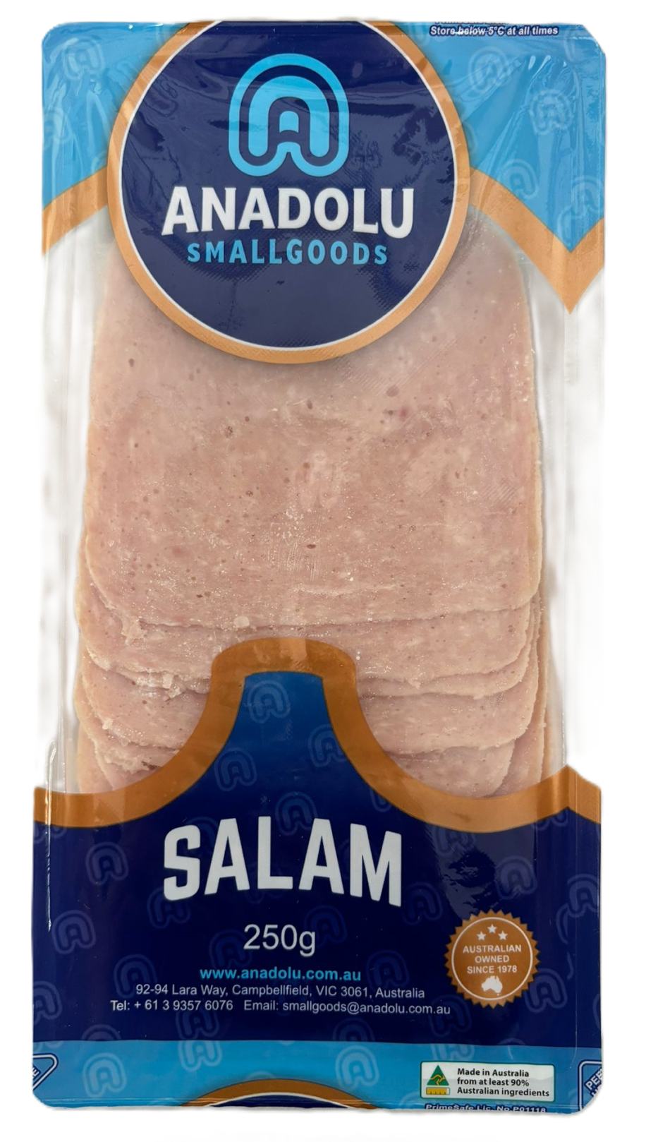 Anadolu Smallgoods Sliced Chicken Salami 250g