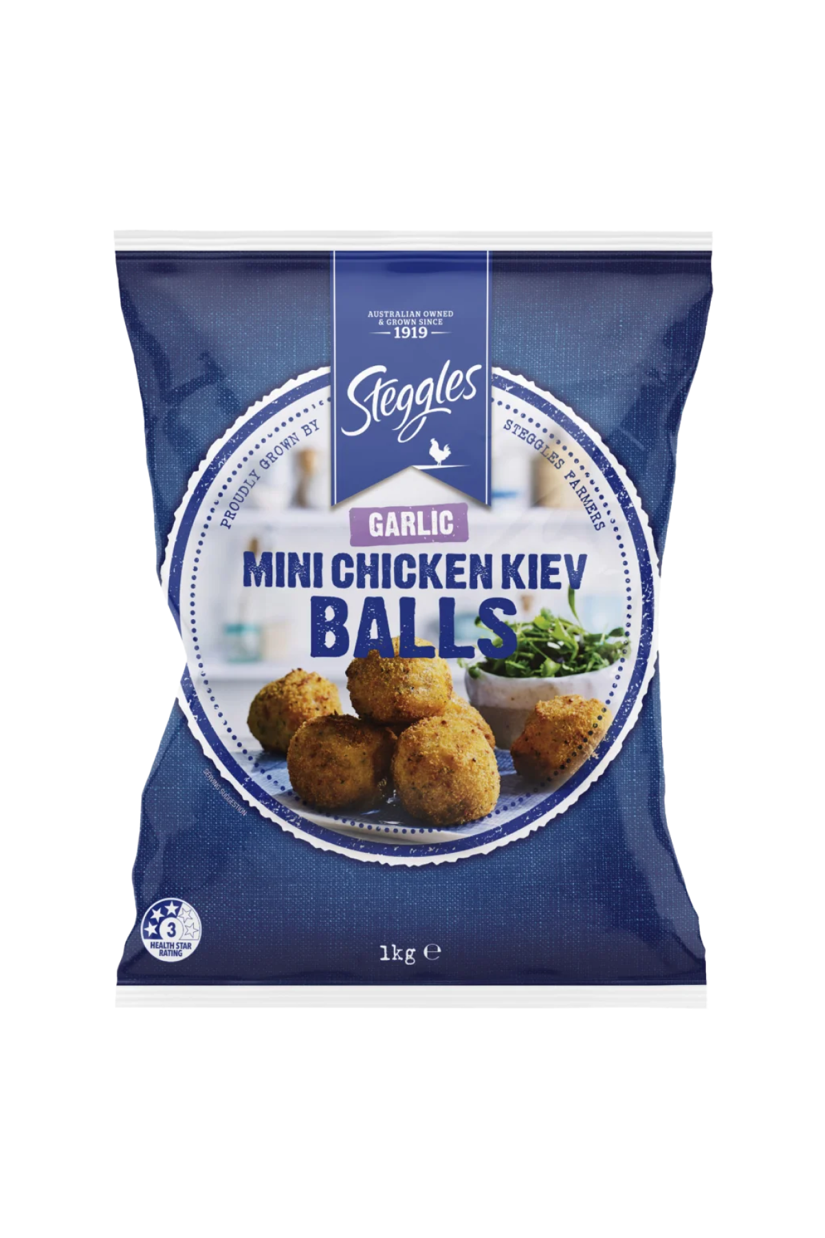 Steggles Garlic Mini Chicken Kiev Balls 1kg