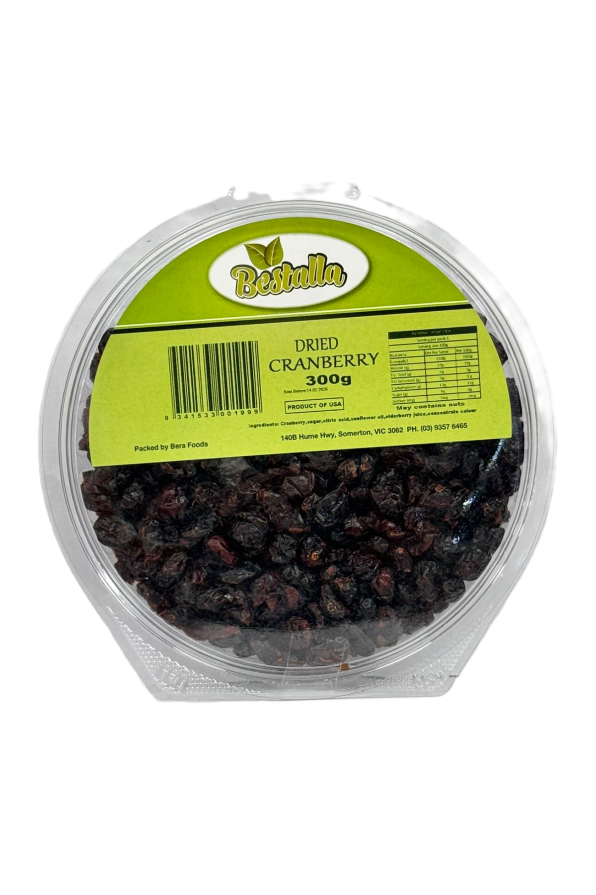 Bestalla Dried Cranberry 300g
