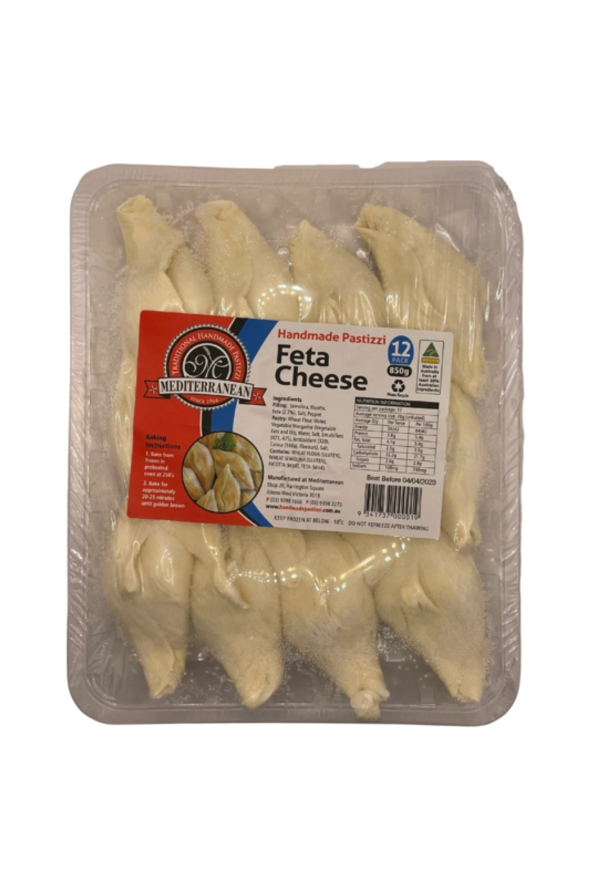 Mediterranean Feta Cheese Handmade Pastizzi 850 G
