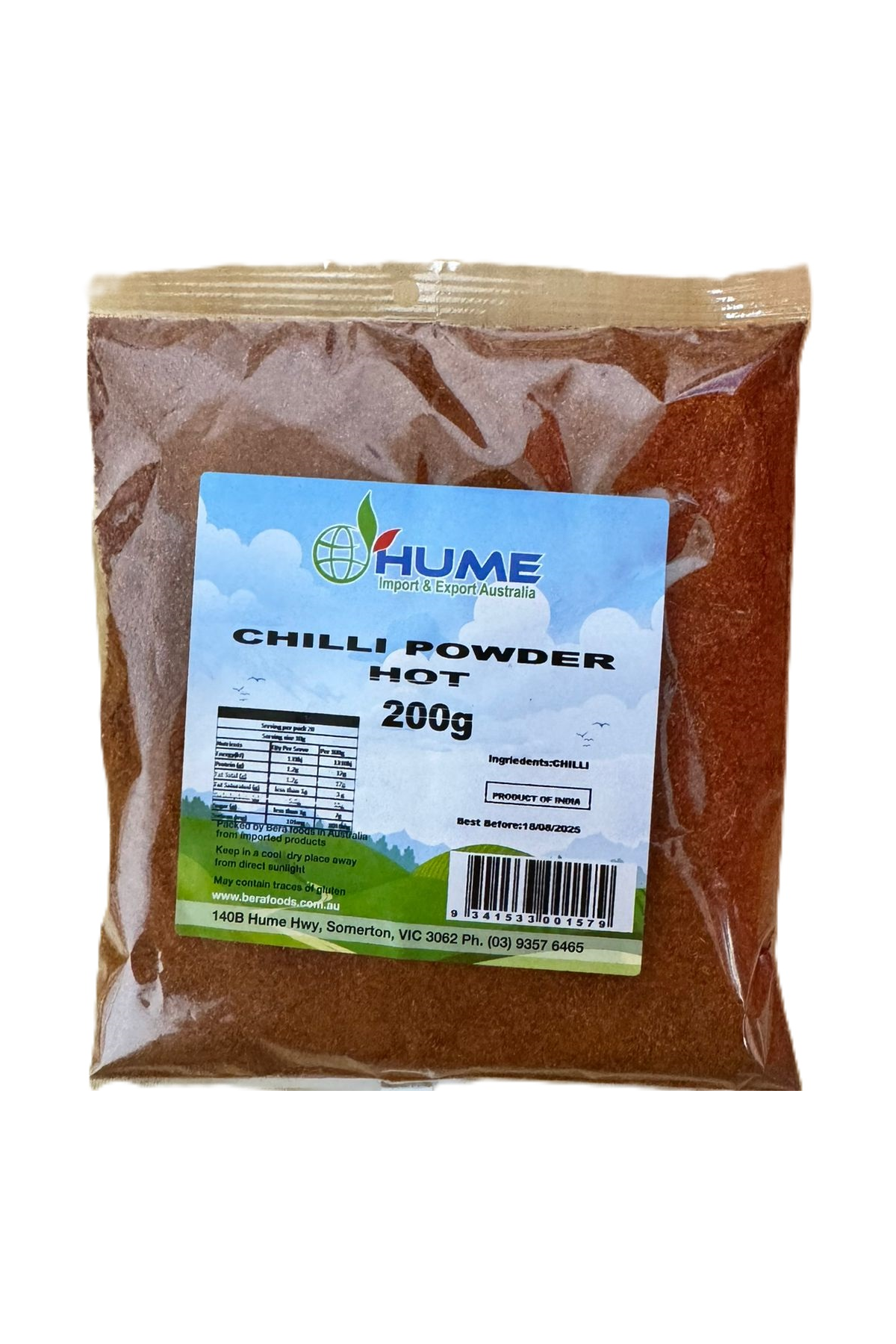 Hume Chilli Powder Hot 200g