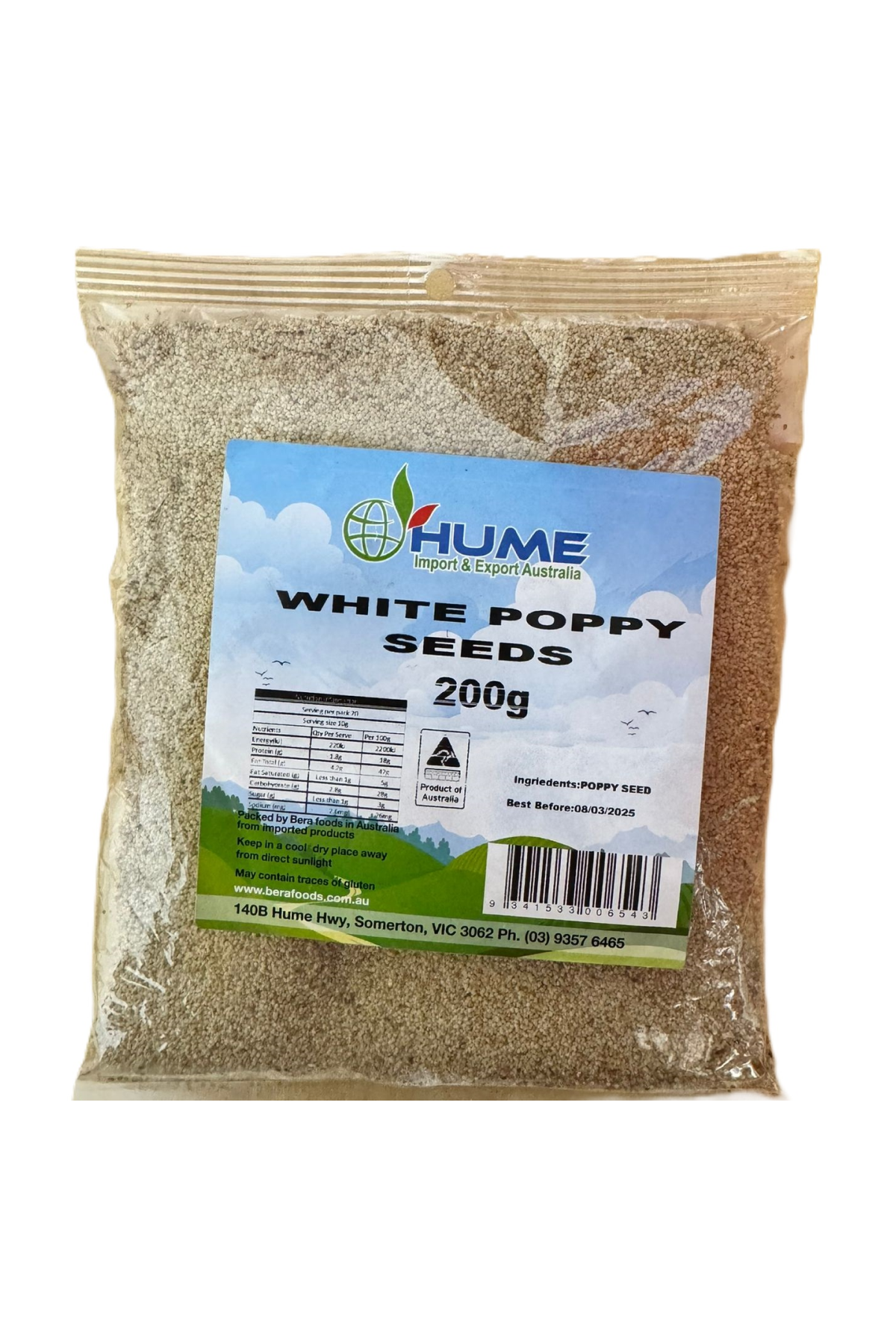 Hume White Poppy Seeds 200g