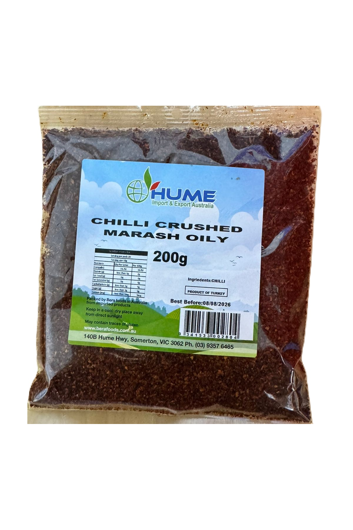 Hume Chilli Crushed Maras Oily 200g