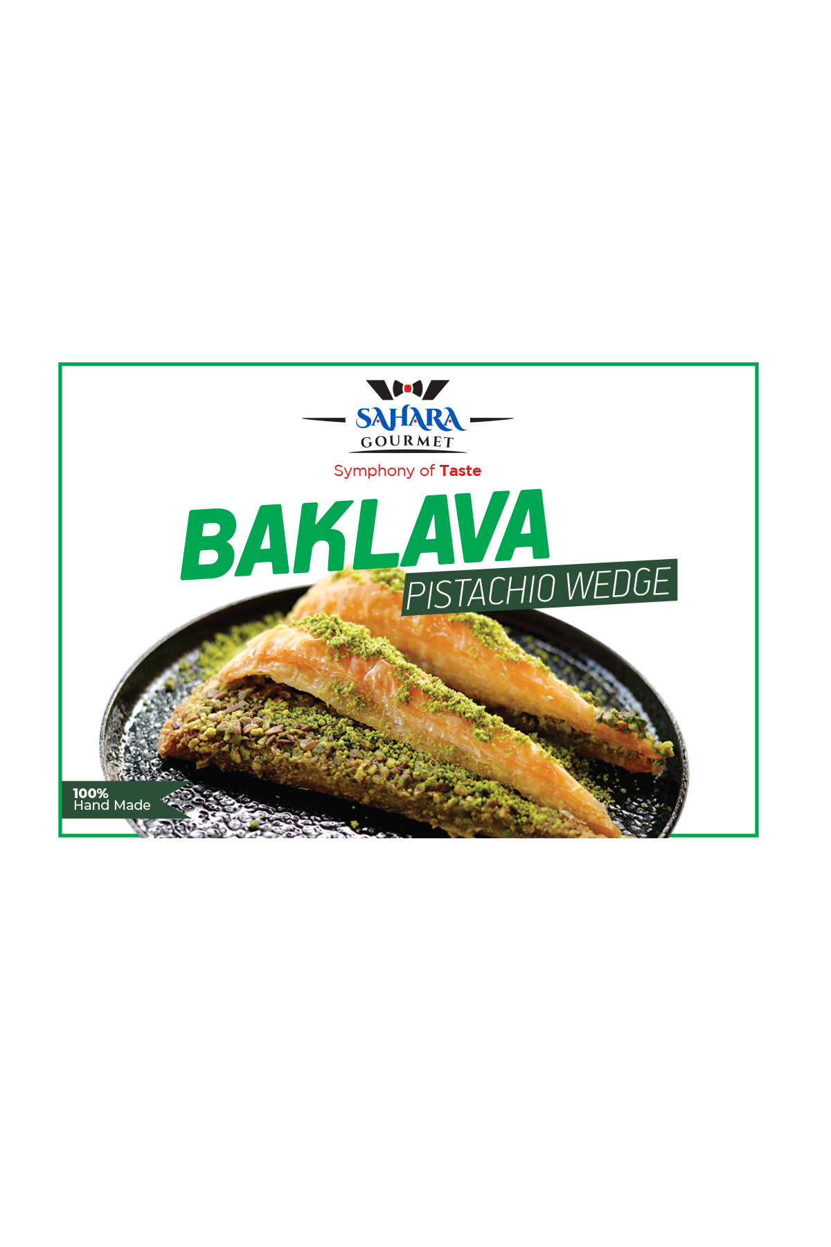 Sahara Gourmet Baklava Pistachio Wedge 350g