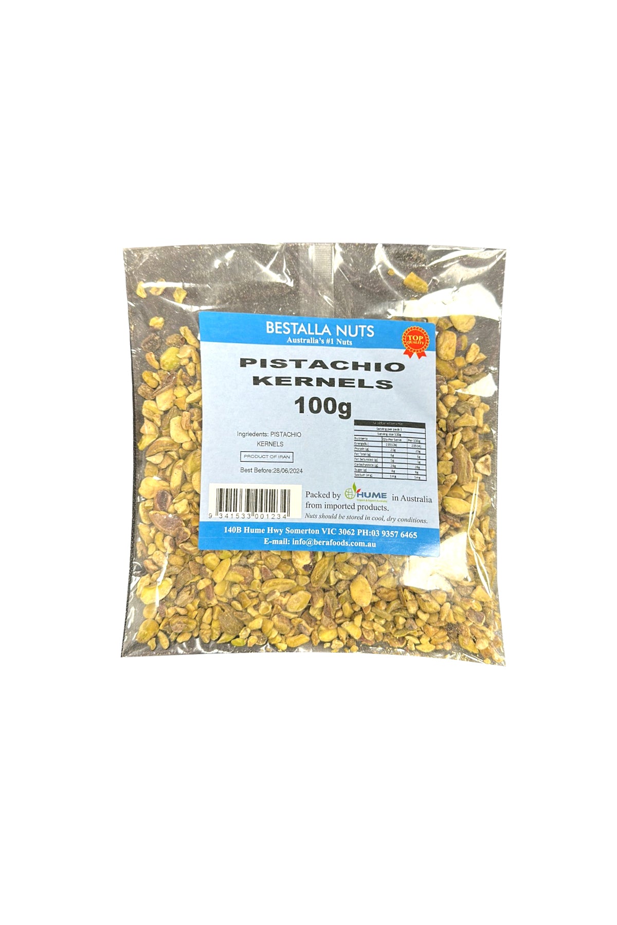 Hume Pistachio Kernels 100g