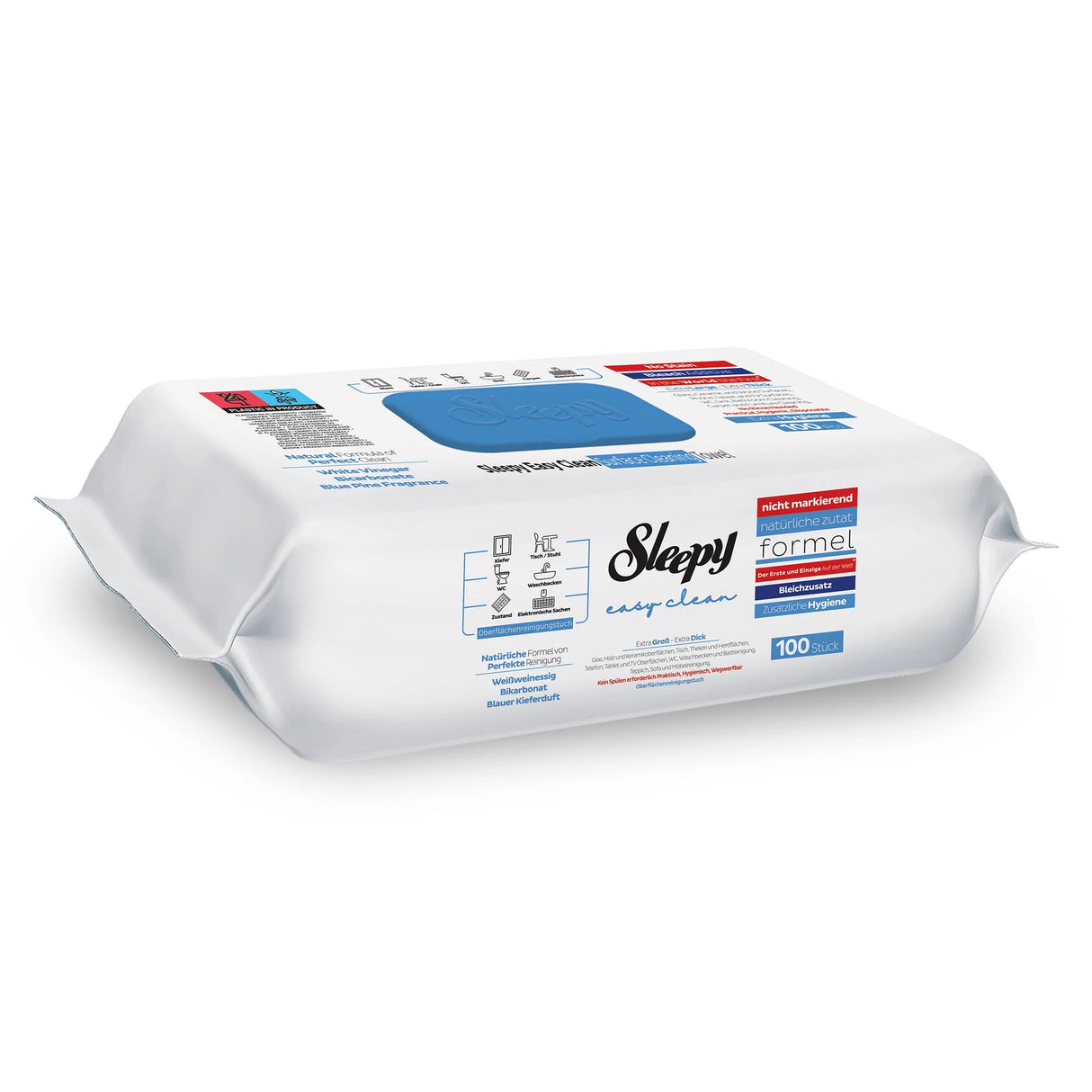 SLEEPY EASY CLEAN BLEACH SURFACE CLEANING WIPES 100PCS – BLUE PACK