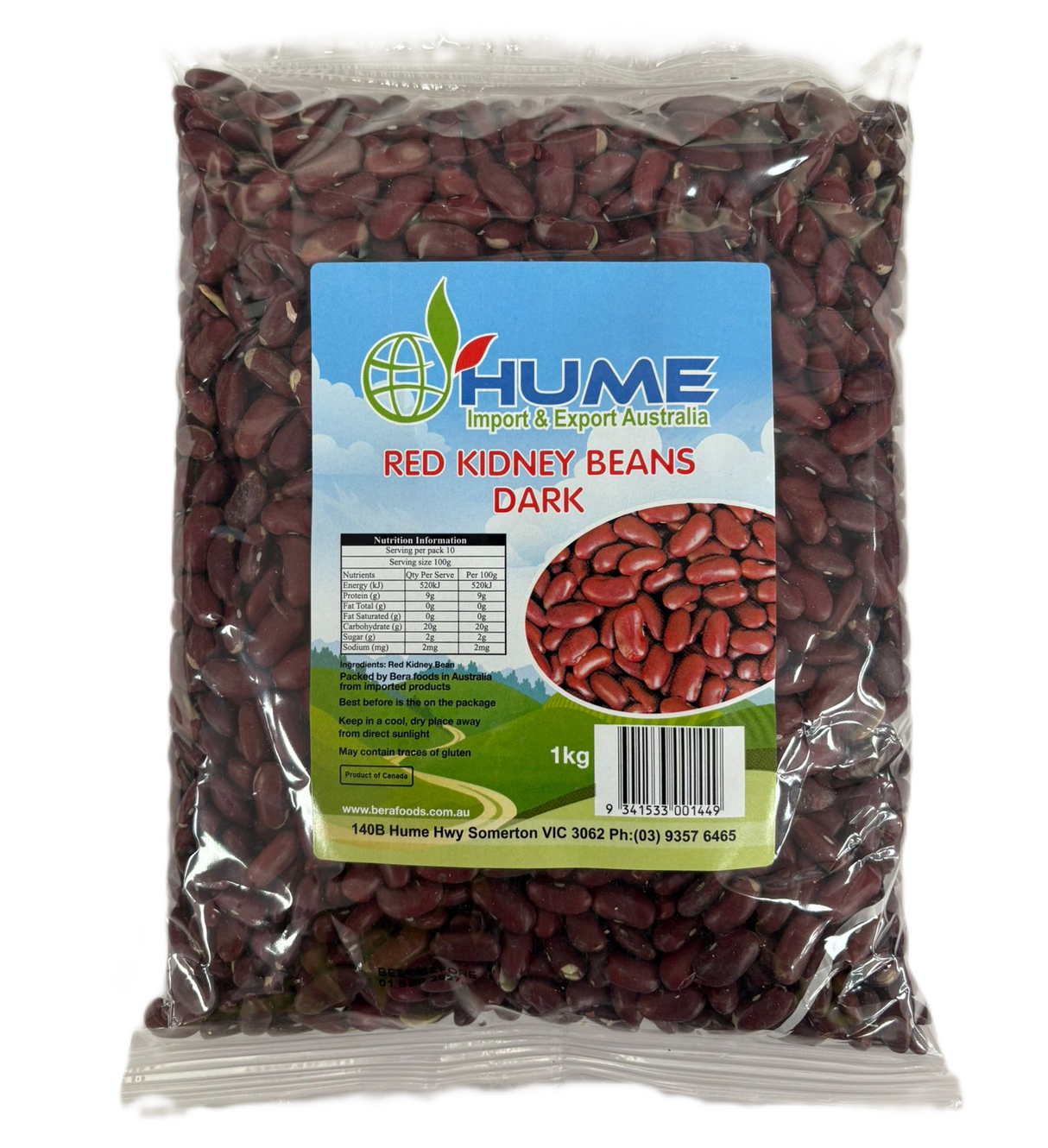 Hume Red Kidney Beans Dark 1Kg