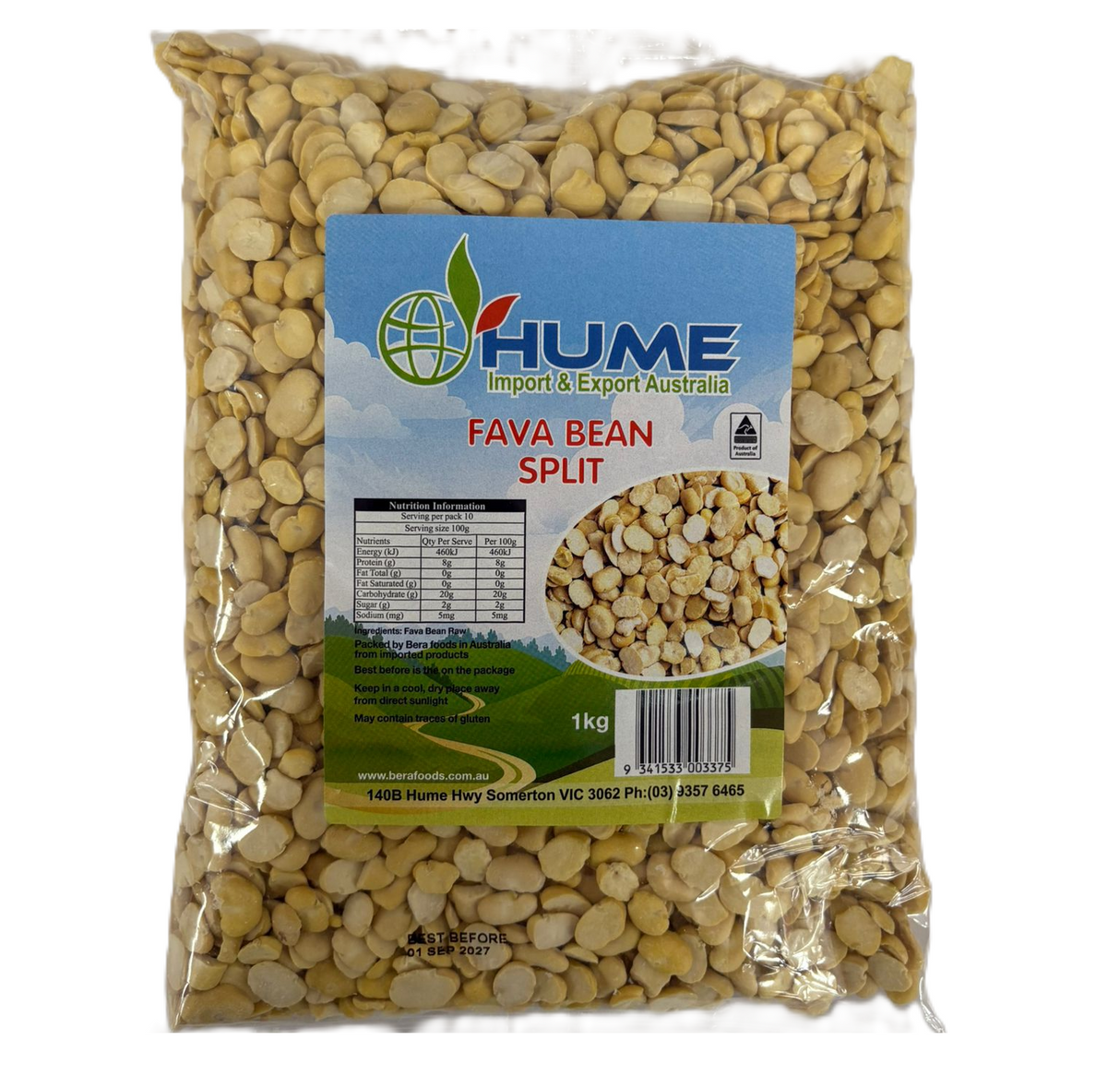 Hume Split Fava Beans 1Kg