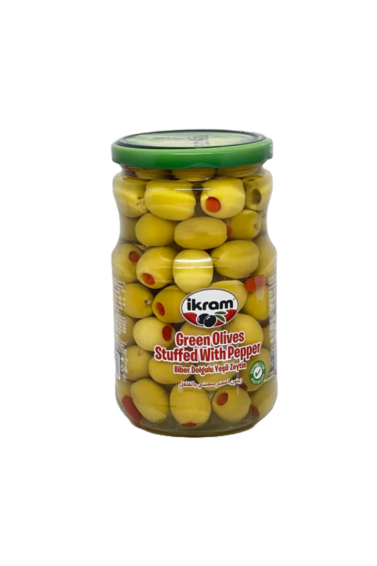 Ikram Green Olives Stuffed With Pepper 700g