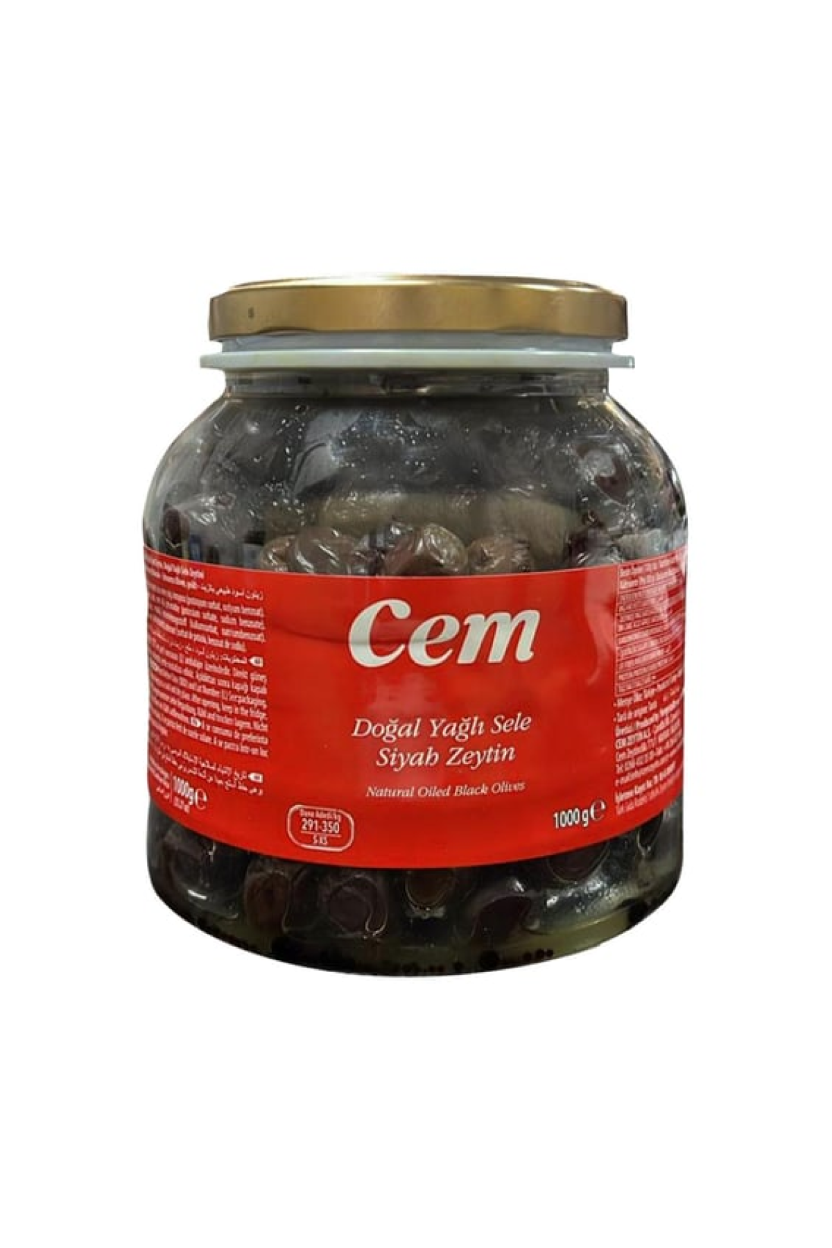 Cem Natural Sele Black Olives 1 kg