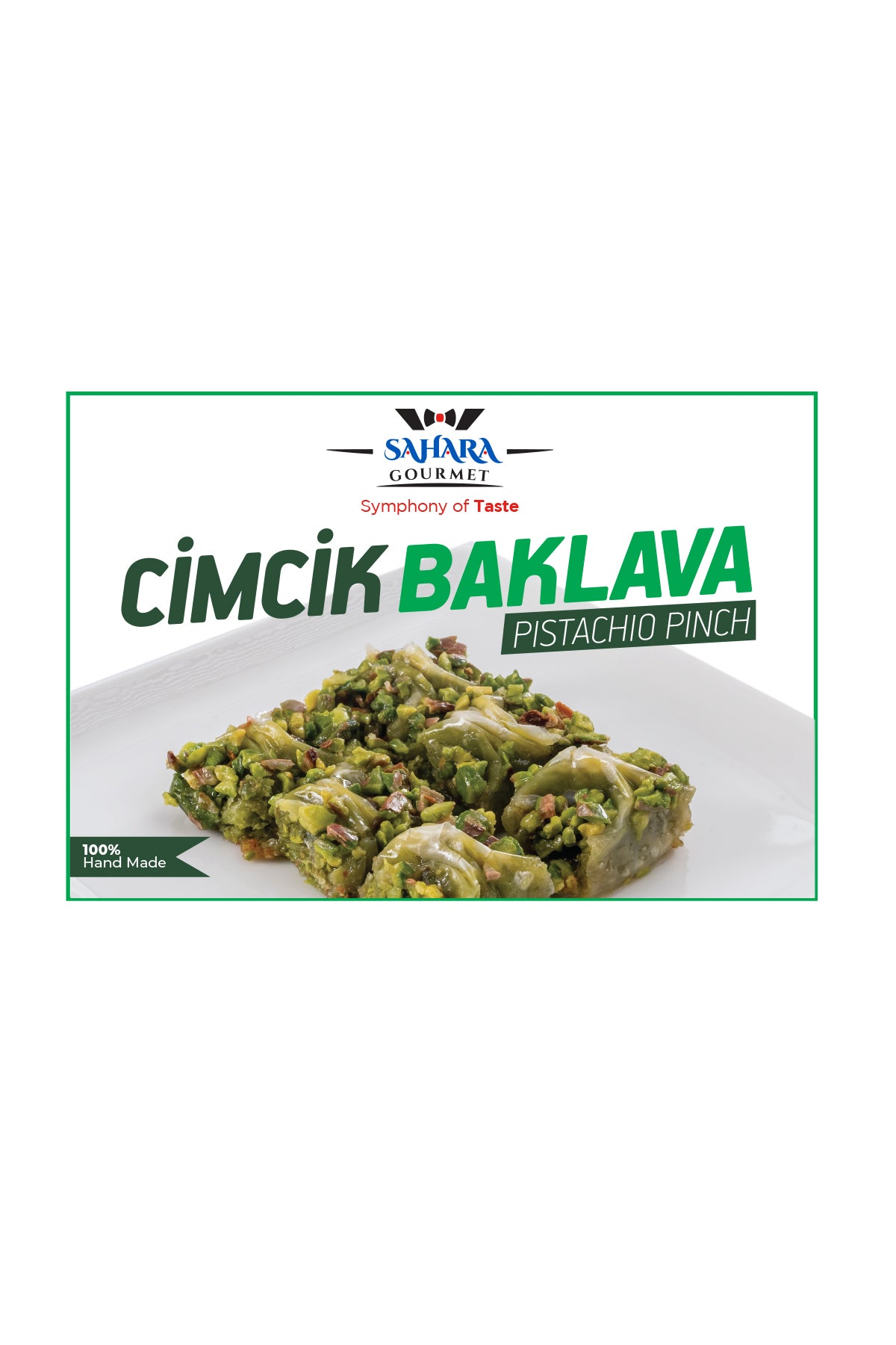 Sahara Gourmet Pistachio Pinch (Cimcik) Baklava 1.2kg