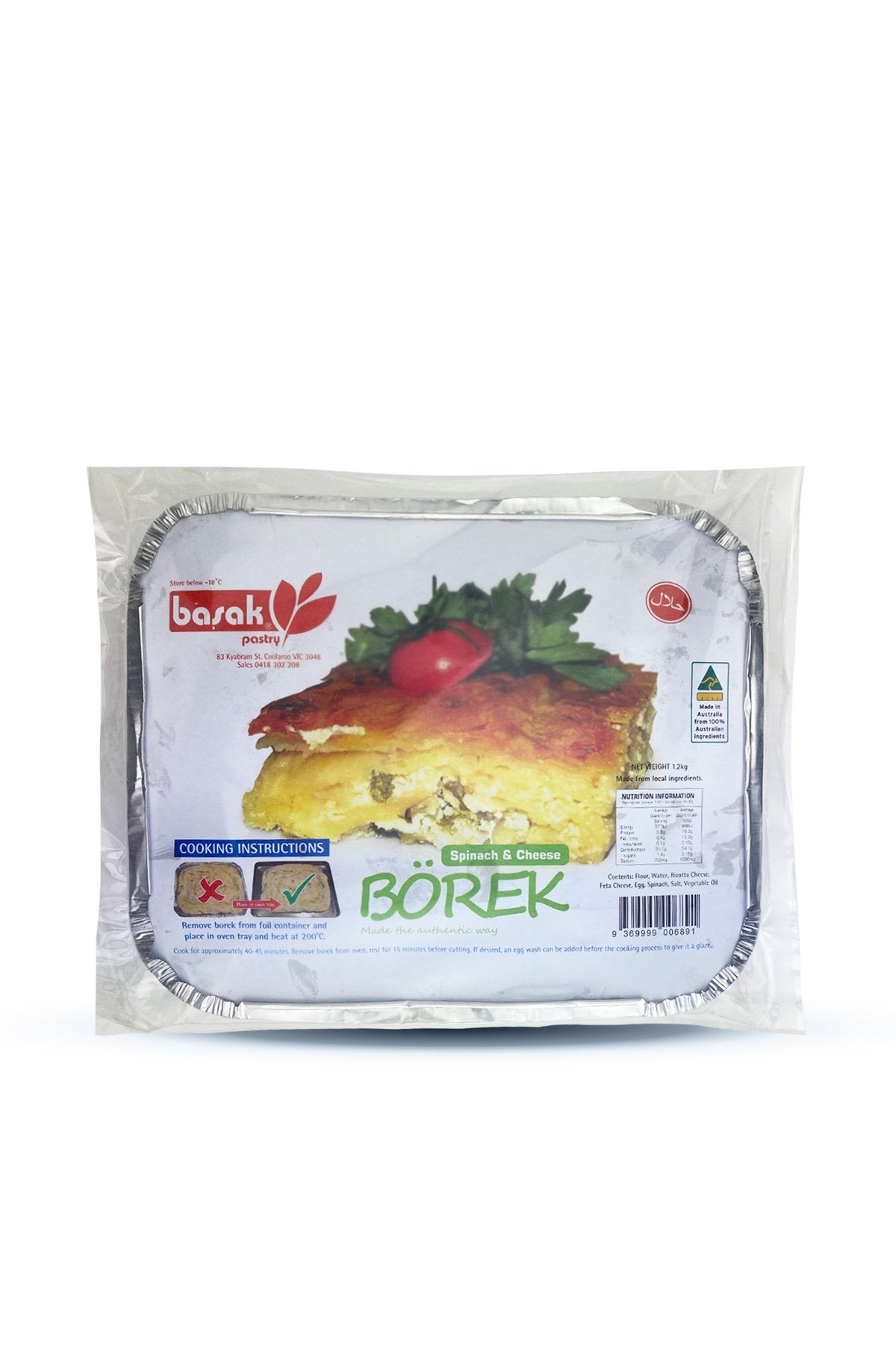 Başak Pastry Börek Spinach & Cheese 1.2 KG