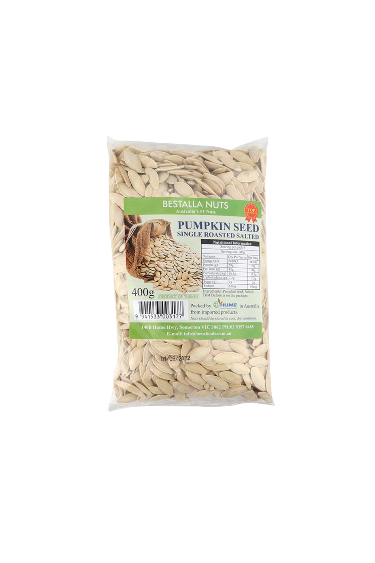 Bestalla Turkish Pumpkin Seed Roasted Salted 400g