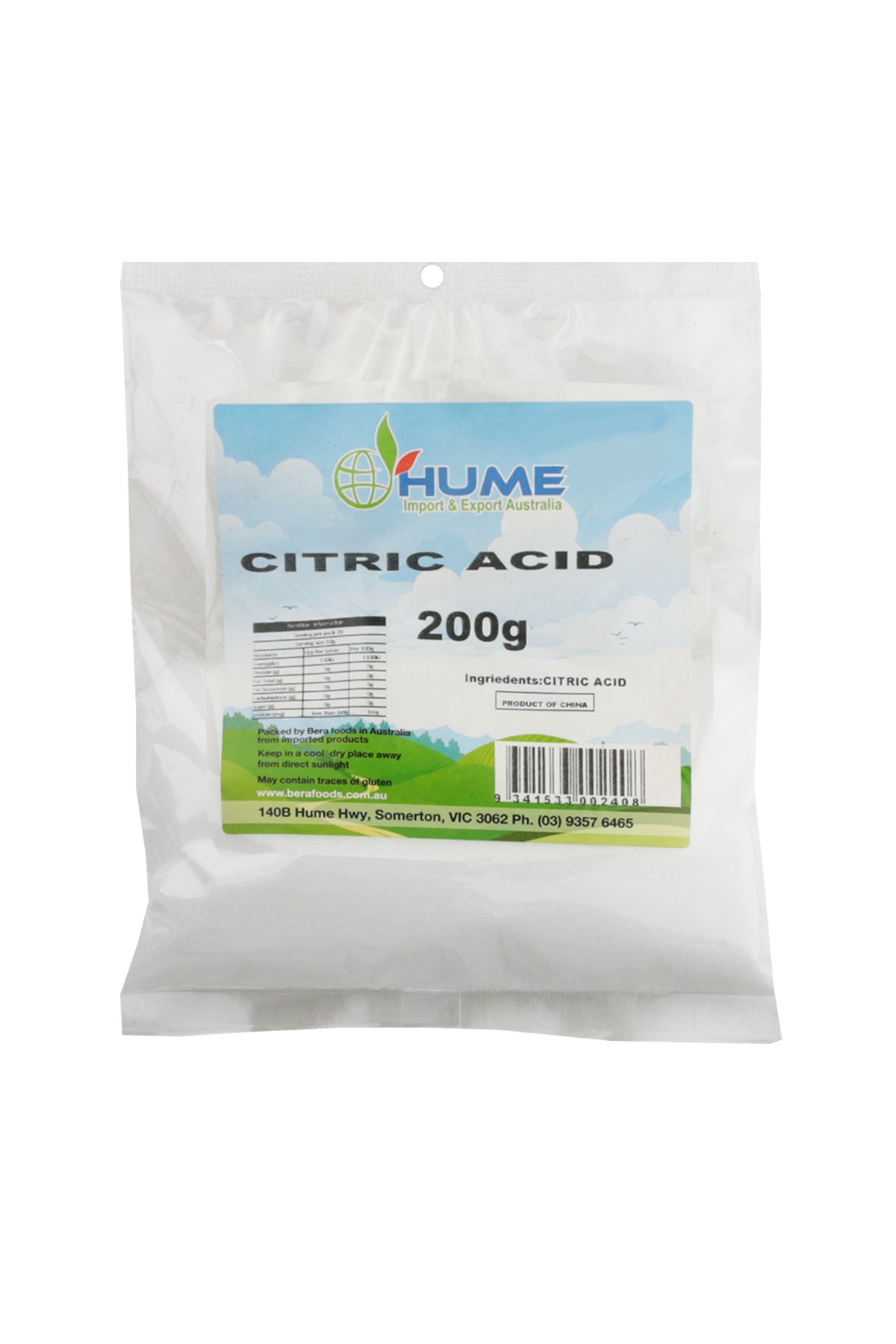 Hume Citric Acid 200g