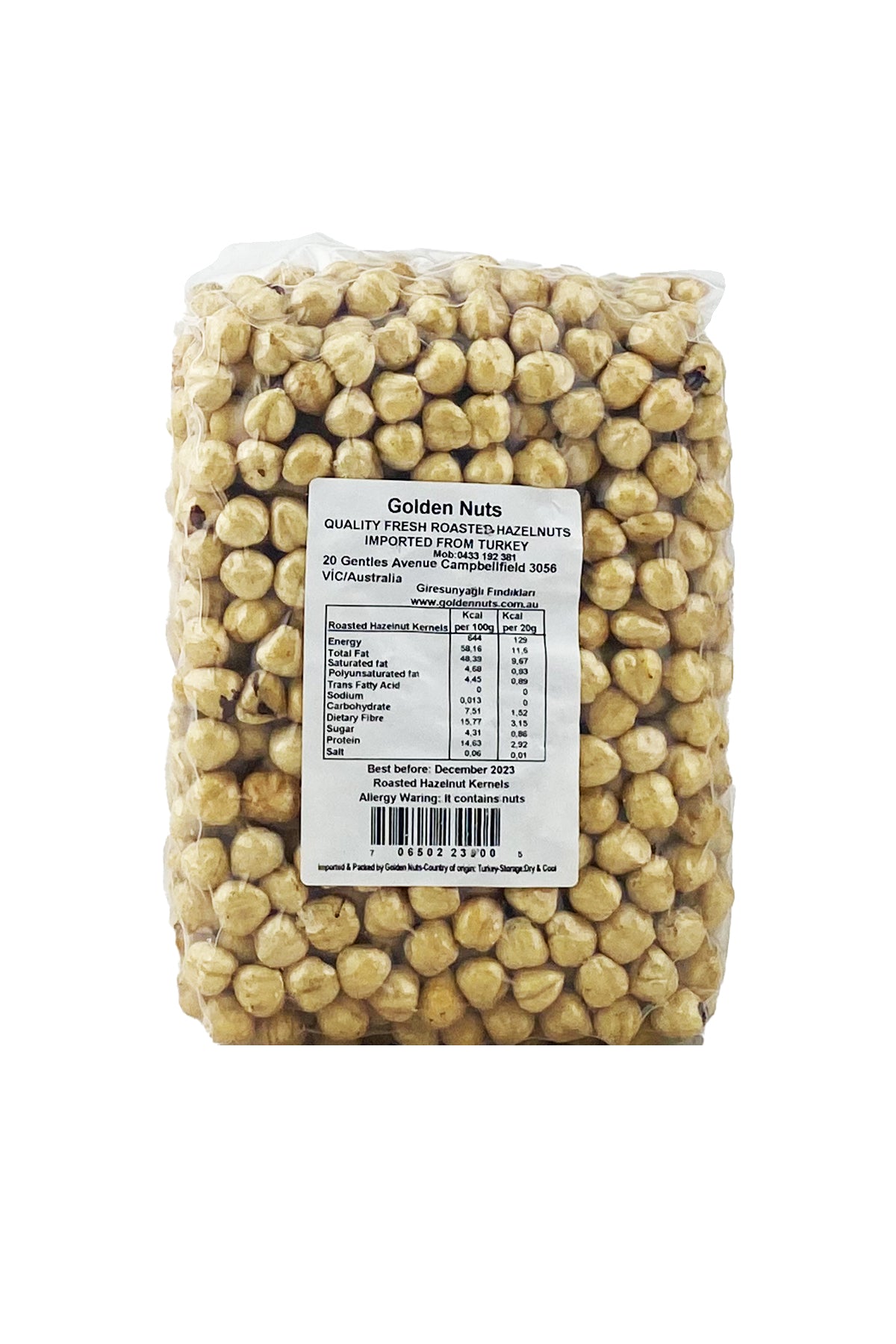 Golden Nuts Hazelnut 500 gr
