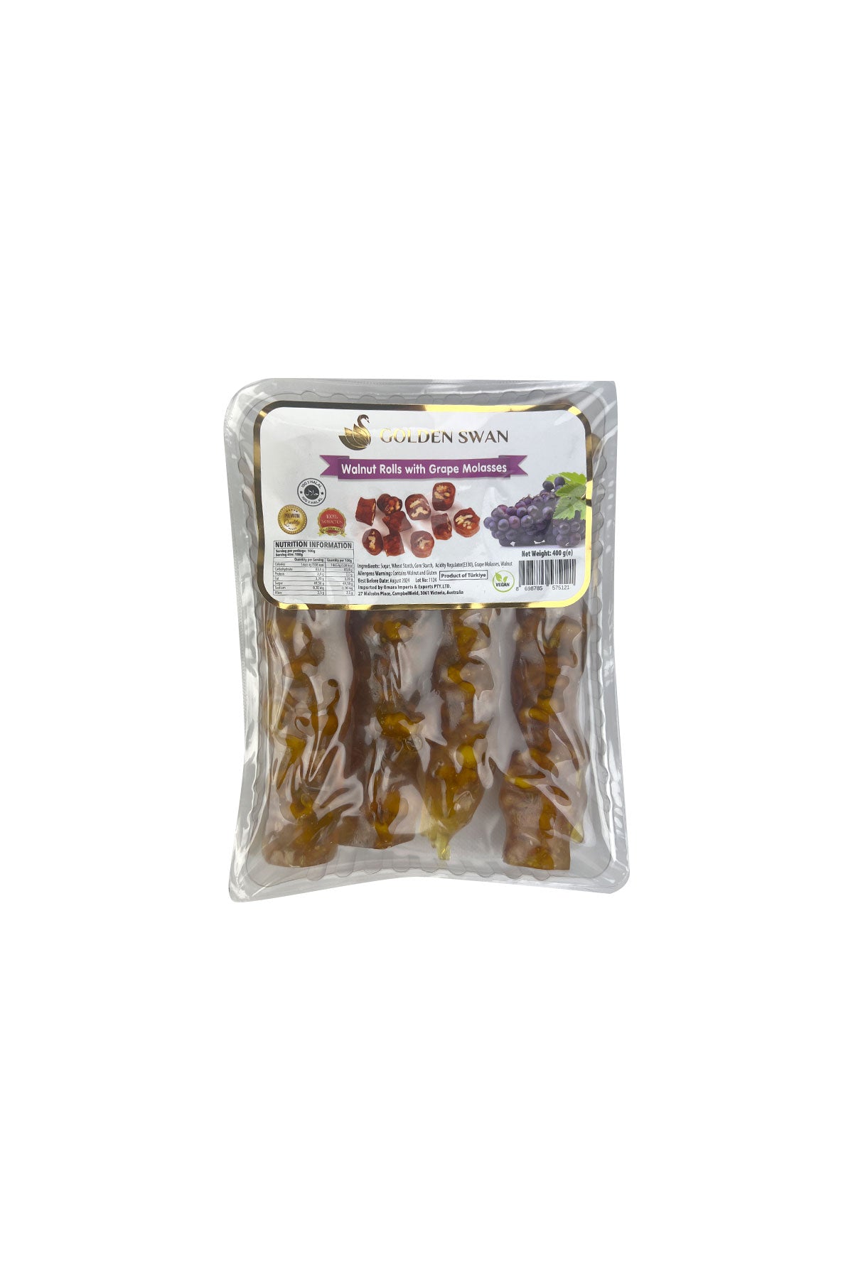 Golden Swan Walnut Rolls with Grape Molasses