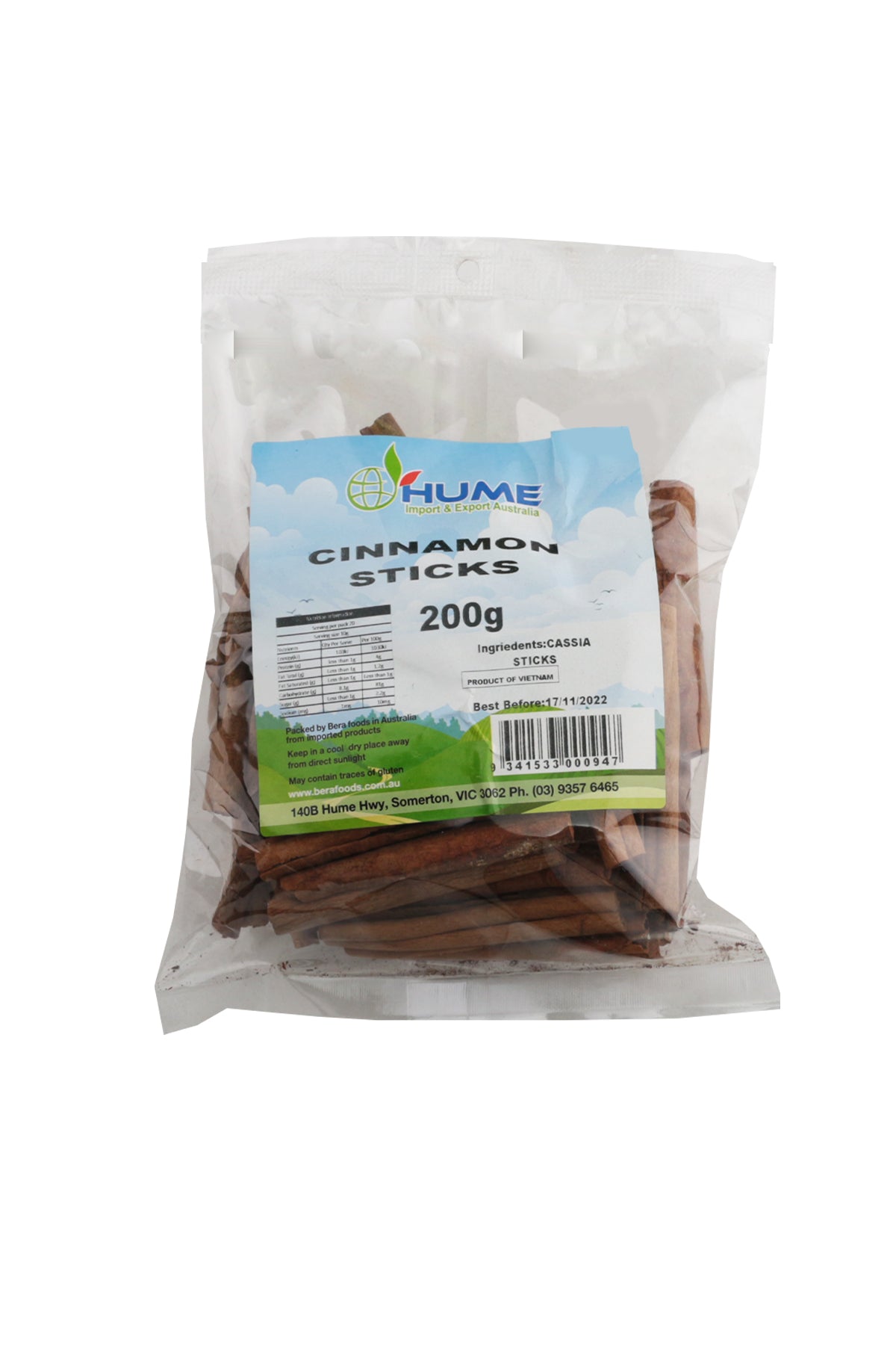Hume Cinnamon Sticks 200g