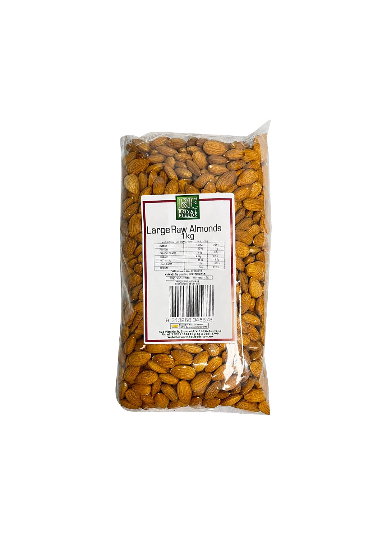 Royal Fields Large Raw Almonds 1kg