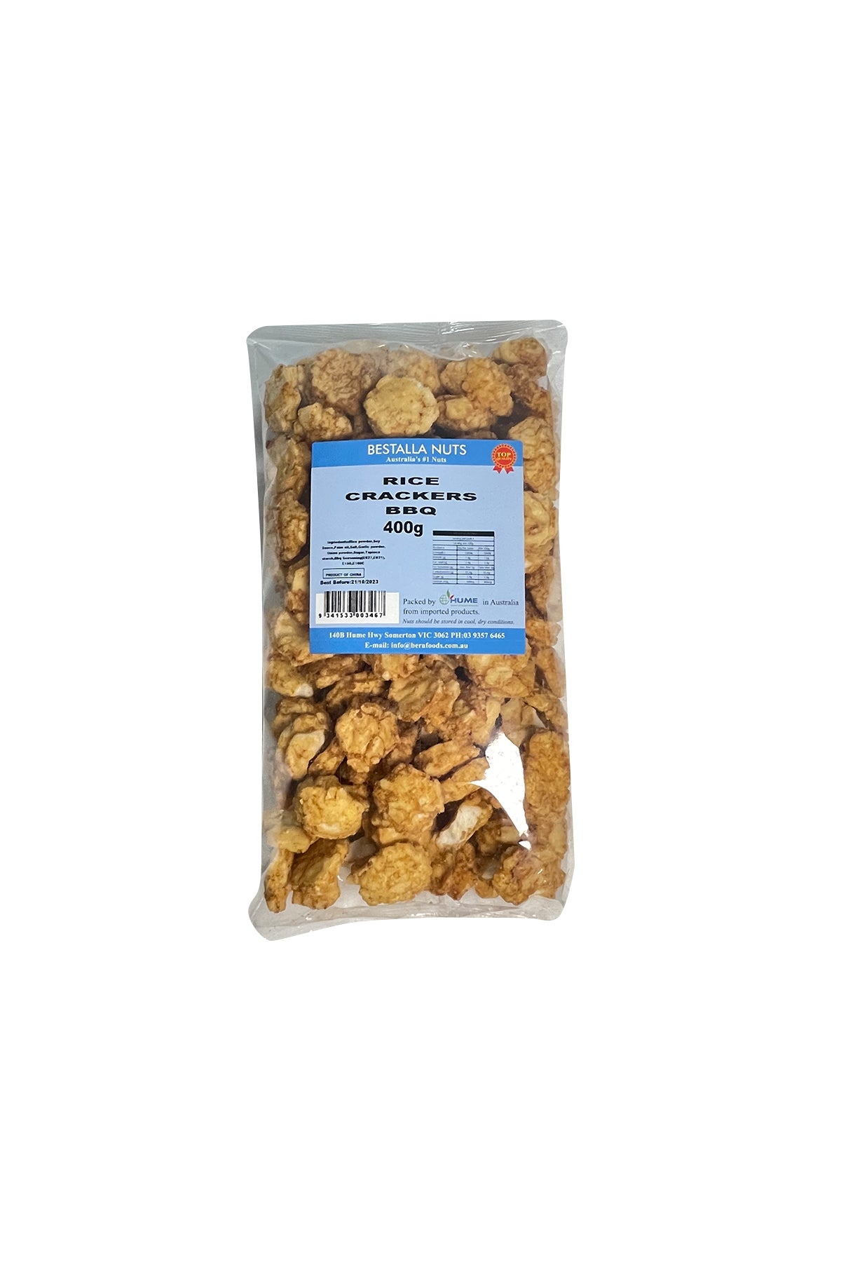 Bestalla Rice Crackers BBQ 400g
