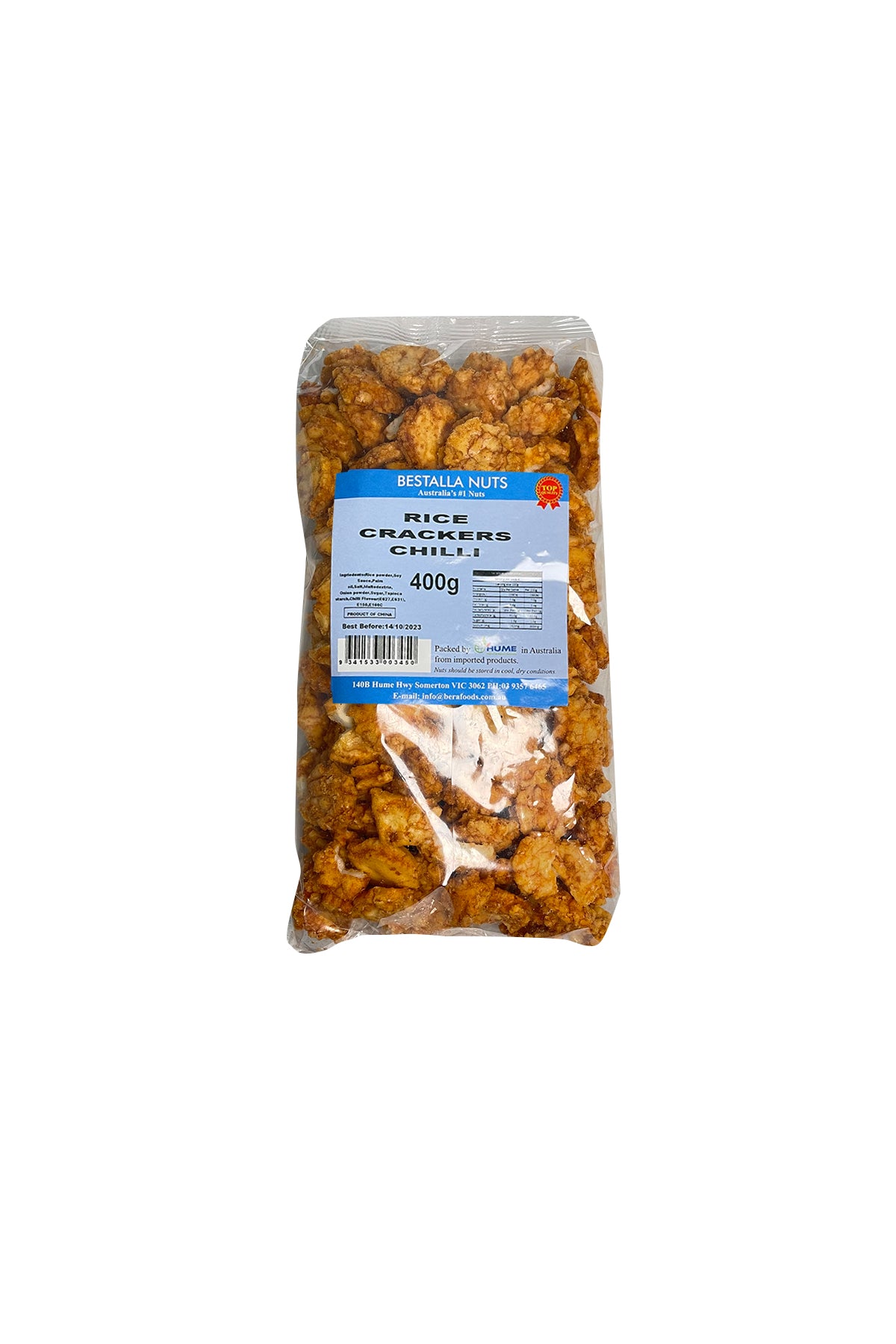 Bestalla Rice Crackers Chilli 400g