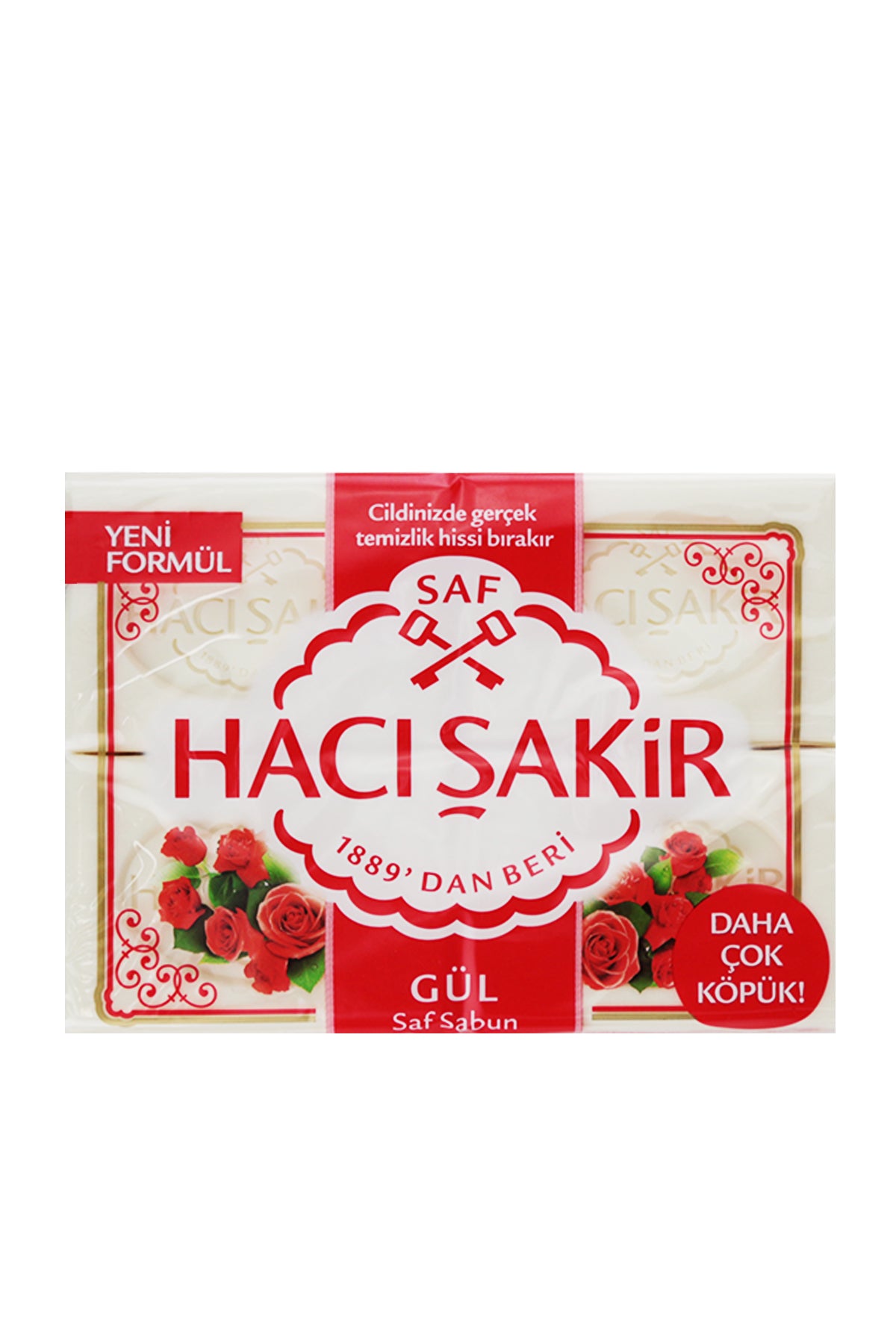 Haci Sakir Rose Soap Bar 4 Pack
