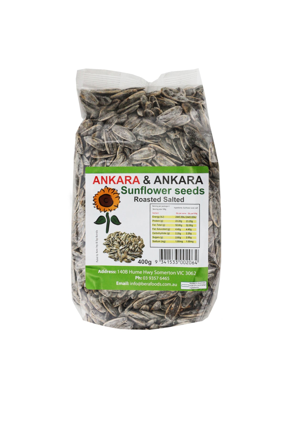 Ankara & Ankara Sunflower Seeds Roasted Salted 400g