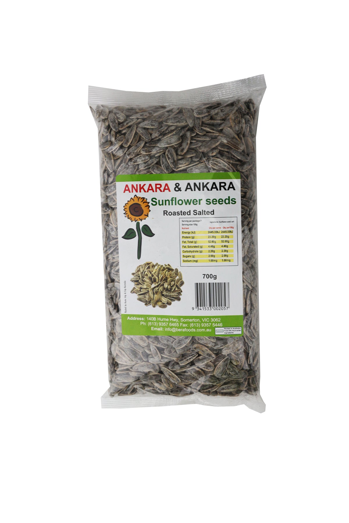 Ankara & Ankara Sunflower Seeds Roasted Salted 700g