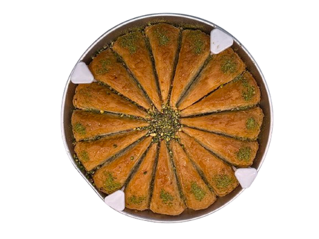 Sahara Gourmet Pistachio Wedge Baklava 2.5Kg (16 Pieces)