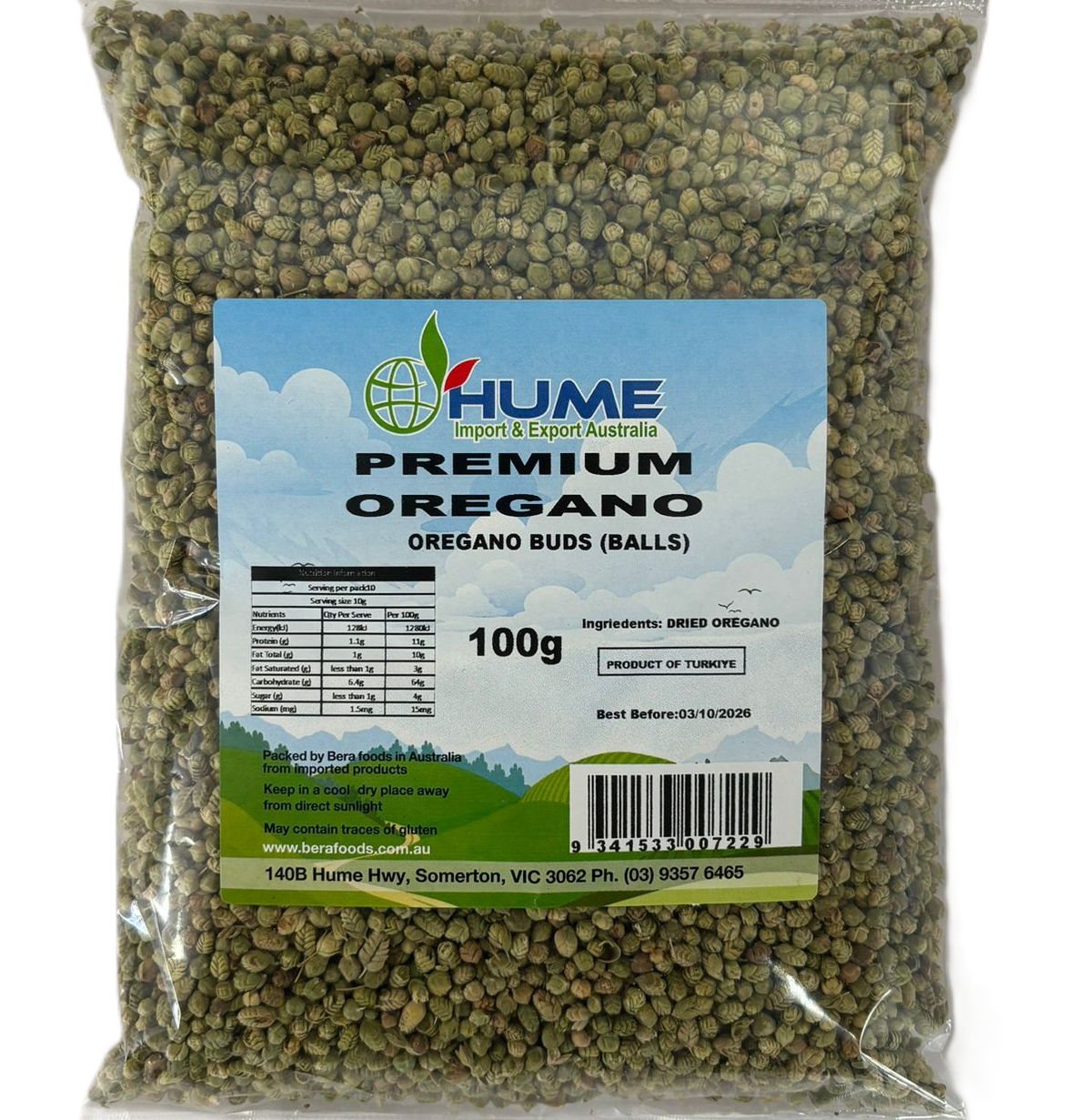 Hume Premium Oregano Buds 100g