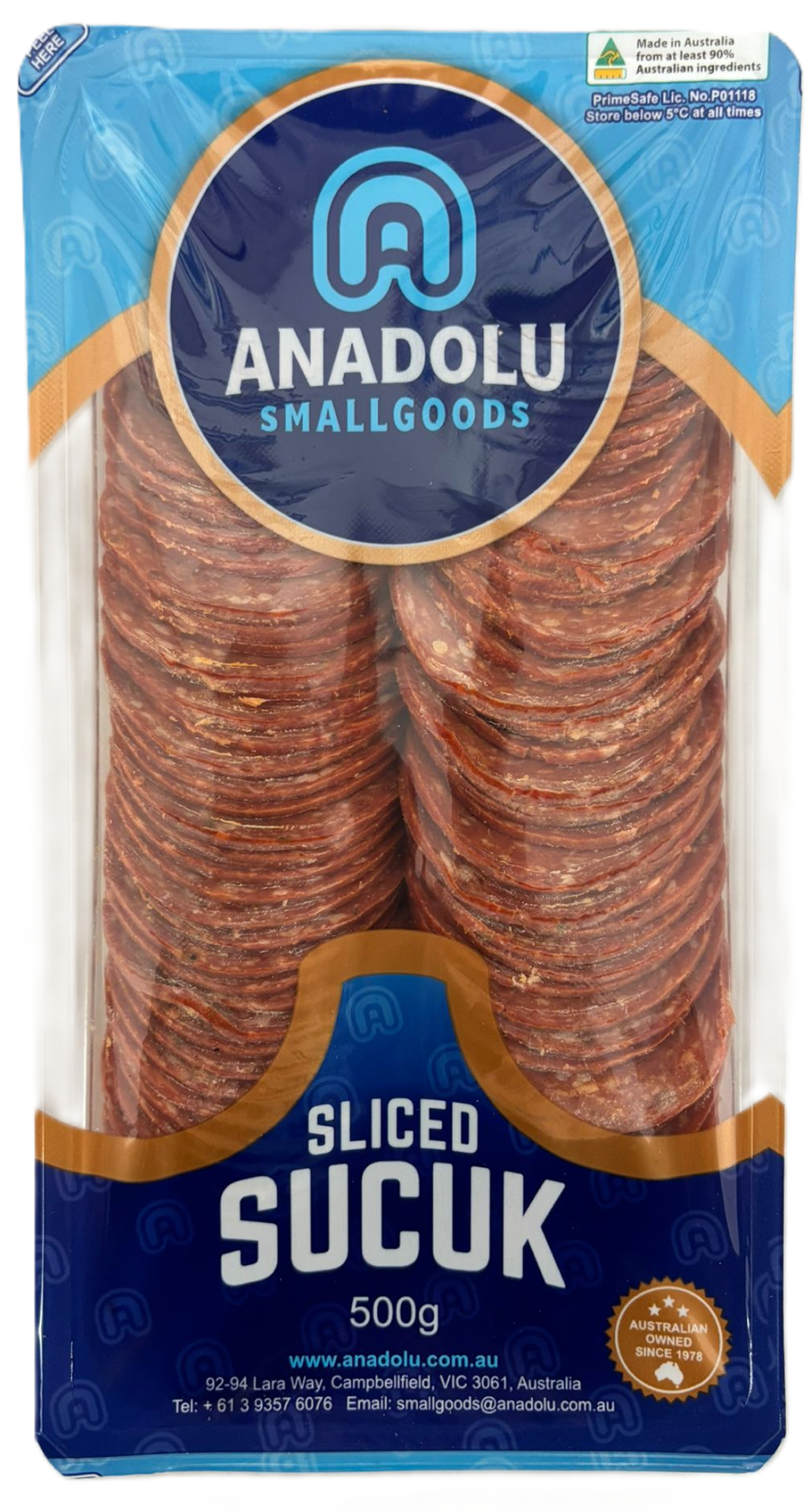 Anadolu Smallgoods Sliced Mild Sucuk 500g
