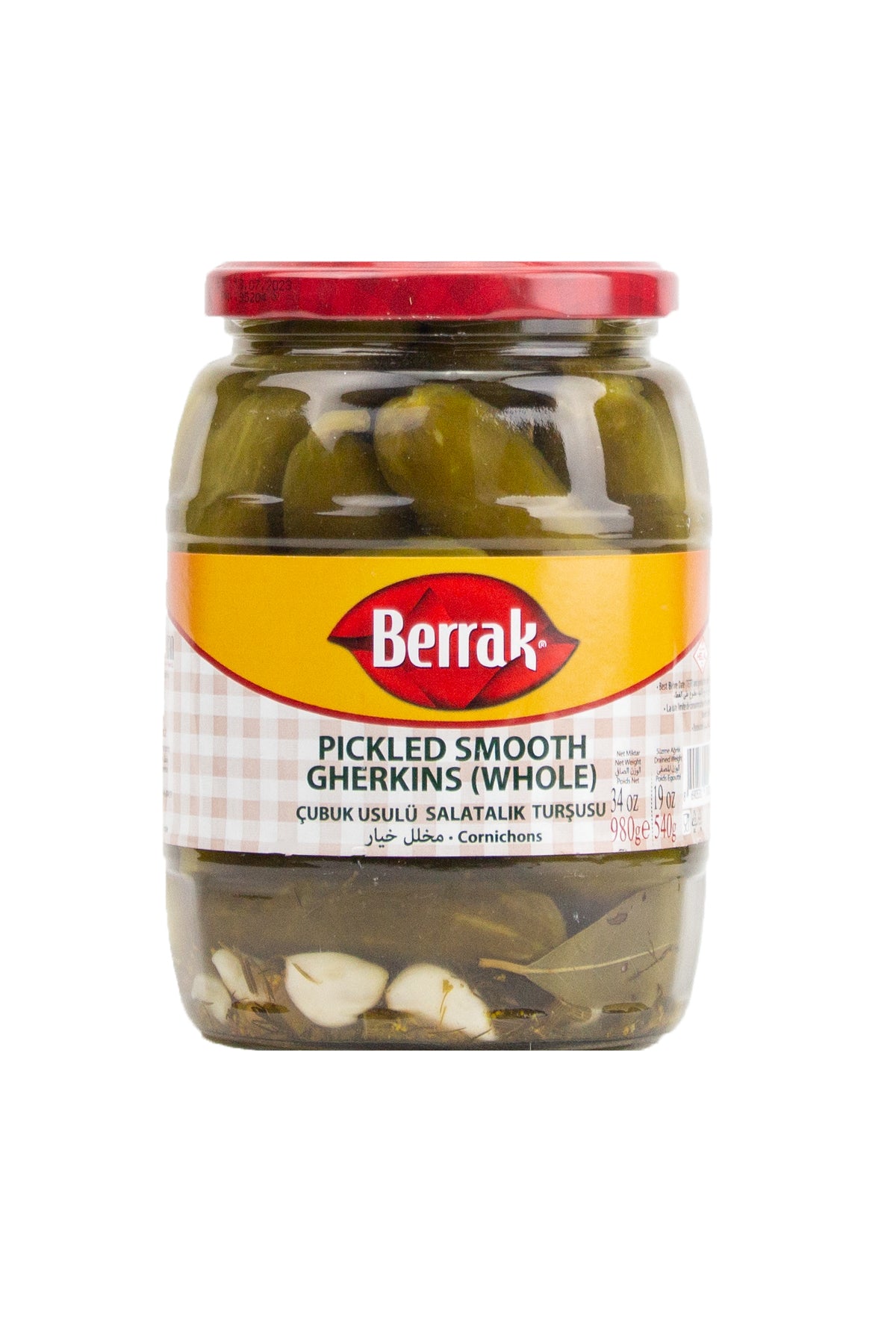 Berrak Pickled Smooth Gherkins (Whole) 980g