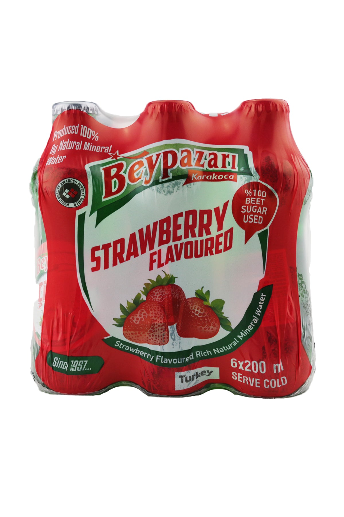 Beypazari Strawberry Mineral Water 200ml 24 Pack